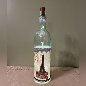 Paris Theme Decorative Bottle with Lights